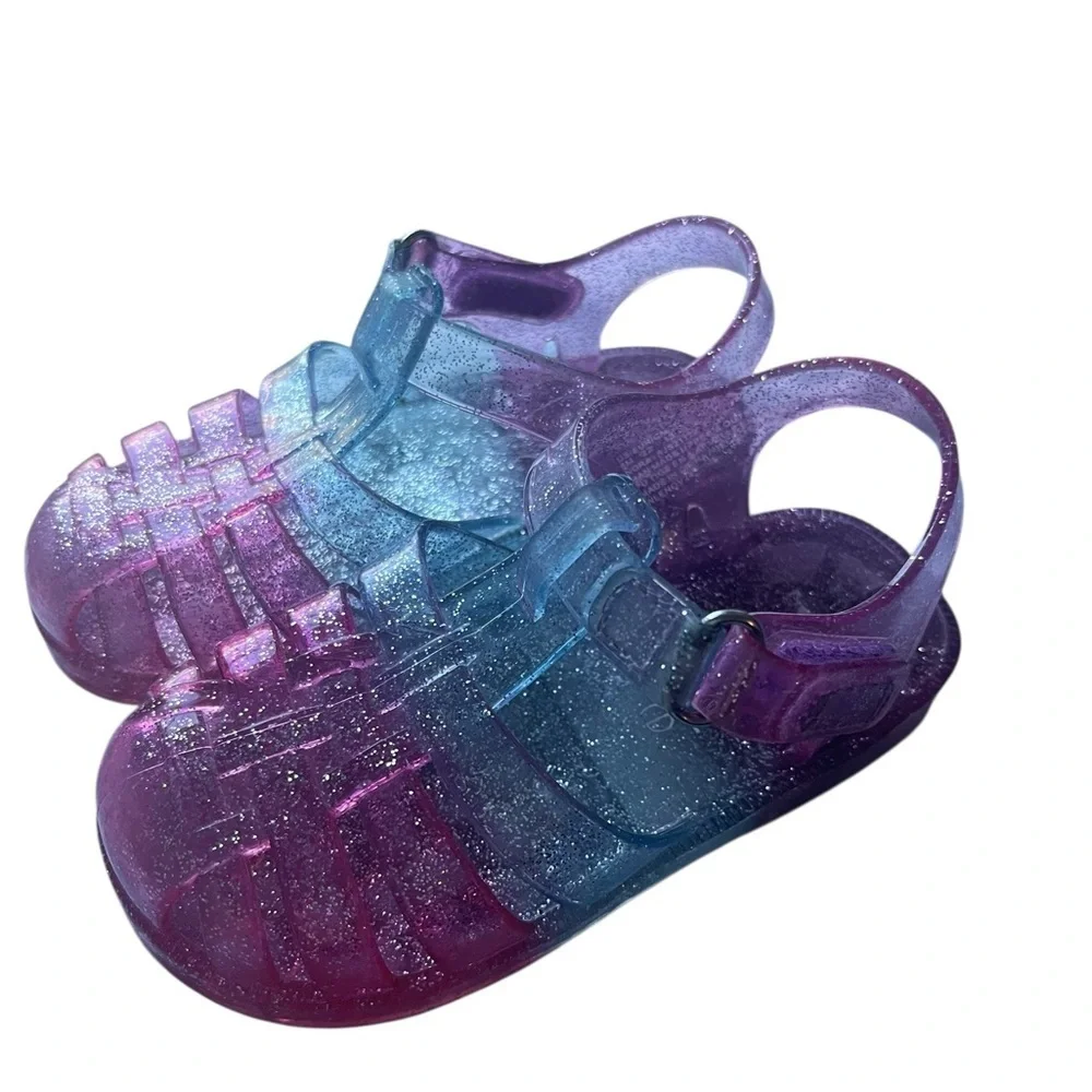Kids Glitter Sandals - Purple, Pink, and Blue Size 6 - Toddlers Carters Jellies
